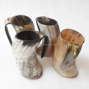 Mug en corne de viking vintage, artisanal, fabriqué par des artisans qualifiés, courbé et sculpté, en corne de bœuf véritable, respectueux de l'environnement, de haute qualité - Product Image 4