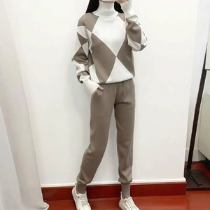 Ensemble haut et pantalon pour femme, sweat-shirt à capuche et pantalon de survêtement, coupe régulière, tenue de sport d'automne, manches longues, élastique, uni, 100% - Product Image 3