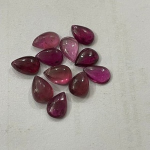 Tourmaline rose naturelle, forme poire, cabochon facetté, pierre précieuse, taille personnalisée, qualité AAA, pierres en vrac pour colliers et bijoux, vente en gros - Product Image 3