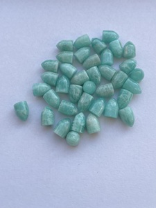 Piedra de amazonita verde azul natural, cabujón de bala suave, piedra preciosa, IGI, calidad AAA certificada, precio al por mayor, 8mm, 10mm, 12mm - Product Image 3