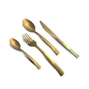 Elegant <b>Gold</b> Stainless Steel Cutlery Set Designer Handle High End Flatware Set For Gift Use - Product Image 1