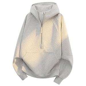 Suéter Holgado de Moda para Hombre, Color Sólido, con Media Cremallera - Product Image 3
