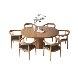 Juego de mesa redonda de comedor, juego de restaurante de diseño japonés para muebles de comedor, diseño y color de Costumiz, precio al por mayor - Product Image 1