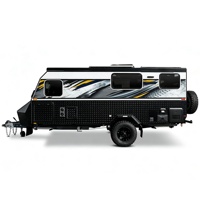 Caravane de voyage miniature de luxe légère pour 2 à 8 personnes, camping-car haut de gamme, remorque de camping moderne, camping-car familial pour les voyages sur route