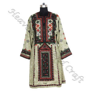 BDR029 Real Long Balochi Vestes Coton/Soie Balochi Robe Bohème Unique Robe Vintage À La Main Bohème Banjara Baluchi Robe - Product Image 5