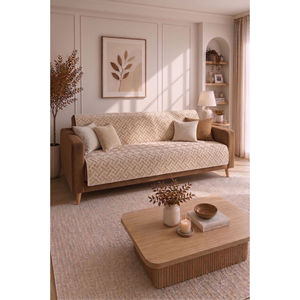 ผ้าคลุมโซฟาลายก้างปลาแบบทอจากขนมิงค์ - Product Image 1