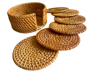 Vente en gros de sous-verres en rotin à motifs napperons en bois tissés thermiquement isolés pour la cuisine, assiettes jetables, artisanat d'origine vietnamienne - Product Image 1