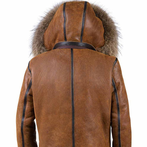 Veste en cuir d'agneau de qualité supérieure pour homme, veste d'hiver pour homme, veste bomber pour homme, cuir d'agneau d'hiver - Product Image 3