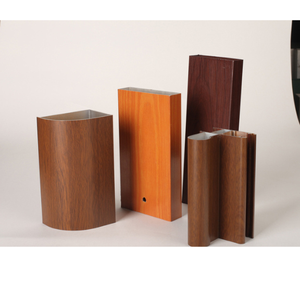 Section décorative en aluminium de grain de bois de catégorie de la série 6000 avec des services de traitement de coupe et de soudure - Product Image 3