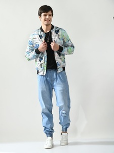 ร้อนขายสบายๆถนนสวมแจ็คเก็ตซาตินระเหิดสําหรับผู้ชายที่ดีที่สุดผลิตซาตินระเหิดแจ็คเก็ตผู้ชาย - Product Image 4