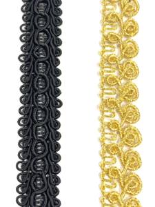 Venta caliente encaje de oro antiguo Gimp trenza bordado con decoración de cuentas de diamantes de imitación para coser cortinas zapatos flecos decorativos - Product Image 6