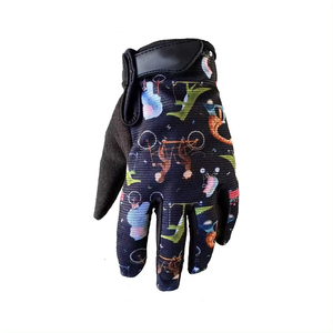 Guantes de ciclismo unisex de dedo completo con logotipo personalizado, venta al por mayor de guantes de ciclismo con agarre de silicona para hombres y mujeres hechos de LICRA - Product Image 4