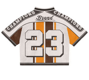 OEM/ODM hommes Boxy Jersey 100% polyester matériel Quickdry goutte épaule maille Boxy Jersey impression de logo personnalisé - Product Image 3