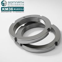 Écrous de blocage KM36 de haute qualité M180X3.0, métriques de précision, pour arbre de roulement, CLASSE 4, finition naturelle, autobloquants, sécurisés, usinés CNC