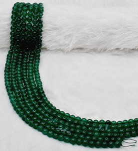 Cuentas Redondas de Jade Verde Auténtico de 8mm de Alta Calidad y Gran Demanda a Bajo Precio de Mercado Anshul Impex - Product Image 3