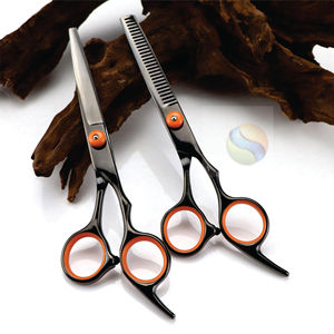 Kit de Tijeras de Peluquería Profesional Ligero, Edición Premium Negra y Azul, Ultra Afiladas, para Corte de Cabello en Salón - Product Image 4