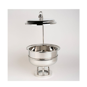 Luxury Food Warmer Dish Chafing Dish on Hot Sale Stainless Steel <b>Plate</b> With Wire Black <b>Stand</b> - Product Image 4