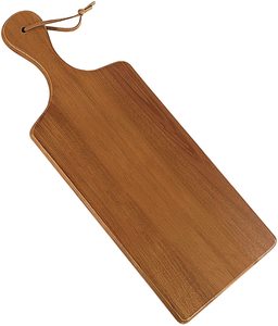 Offre Spéciale planche à découper et à découper en bois de forme carrée exclusive avec poignée pour la coupe de fruits, légumes et viande - Product Image 3