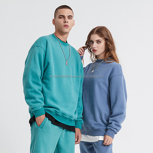 Sudadera de cuello redondo unisex de algodón polar con serigrafía y logotipo personalizado al por mayor, sudadera de cuello redondo bordada para hombre - Product Image 1