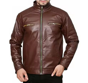 Veste en cuir véritable pour homme fabriquée en usine OEM, respirante, élégante, nouvelle arrivée, vente en gros, fabricant Pakistan - Product Image 3