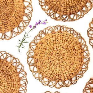 Eco-Friendly Home Decor Sustainable Custom Design Effective Water Hyacinth round <b>Plate</b> Wall Decor - Product Image 6