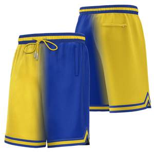 Short de basket-ball de style décontracté pour hommes Vêtements de sport en maille rétro vintage sublimés pour jeunes Polyester écologique vierge - Product Image 3