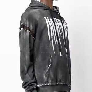Sweat-shirts personnalisés de haute qualité pour hommes, fabriqués en usine, 100% coton, respirants, en tissu tricoté, col à capuche, pour l'hiver - Product Image 3