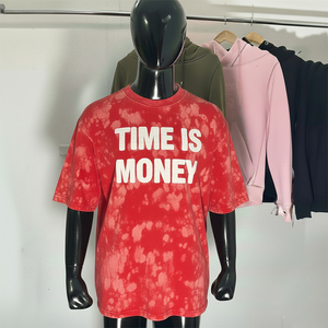 T-shirt décontracté pour homme, coupe ample, poids lourd, taille plus, couleur unie, écologique, anti-UV, logo avant - Product Image 4