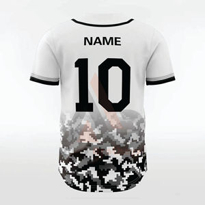 Maillot de baseball personnalisé OEM pour hommes et femmes, anti-bactérien, séchage rapide, respirant, col en V, logo personnalisé, imprimé camouflage, grandes tailles - Product Image 2