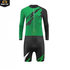 Combinaison de cyclisme une pièce de qualité supérieure, manches courtes, avec extensibilité et ajustement confortable, couleurs et logo personnalisés, 100% polyester - Product Image 4