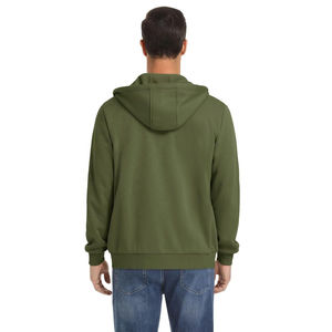 Hombres personalizados peso pesado 100% algodón francés Terry Vintage lavado en blanco de dos vías cremallera Zip up Sudadera con capucha - Product Image 3