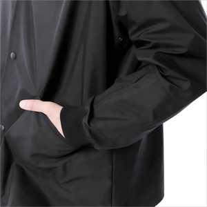 2026 OEM Vente en gros Vestes bomber noires décontractées personnalisées, coupe-vent personnalisés en toile, vêtements d'extérieur OEM, vestes pour hommes, vestes tissées - Product Image 5