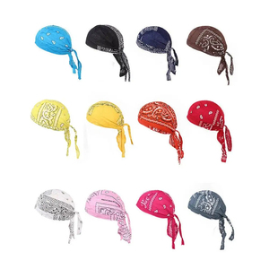2024 Men's Custom Logo Printed Outdoor Sport Cycling Head Cap Quick Dry Cotton Elastic Adjustable Cap for Casual Polyester - Product Image 5