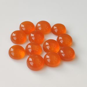 คาร์เนเลียนสีส้มธรรมชาติคาร์เนเลี่ยนทรงกลมคาร์เนเลียนส้ม8มม. ทรงหลวม - Product Image 6