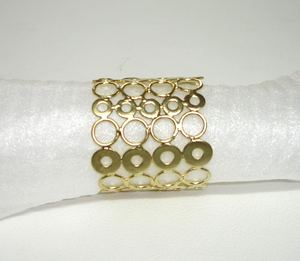 Rond de serviette en aluminium de créateur rond en métal Rond de serviette décoratif de qualité supérieure Ringy de serviette en aluminium en métal - Product Image 6