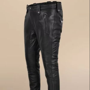 กางเกงหนังผ้าแคนวาสทรงตรงแบบลำลองคุณภาพสูง 100% ติดกระดุมผ่าหน้า ความยาวปกติ เหมาะสำหรับฤดูหนาว พร้อมผ้าที่แห้งเร็วและน้ำหนักเบา - Product Image 1