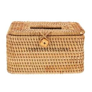 Cajas de almacenamiento de tarjetas de boda de gran tamaño hechas a mano de ratán y madera, cajas de tarjetas únicas de Color marrón más vendidas - Product Image 6