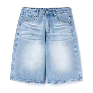 Shorts de Mezclilla de Moda para Hombre, Shorts de Mezclilla Personalizados con Lavado Vintage, Shorts de Mezclilla con Cristales y Borde Deshilachado, Ropa Urbana - Product Image 4