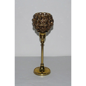 Home Decoration Long Size Crystal and Metal <b>Votive</b> T-Light Holder Elegant Mini <b>Candle</b> Holder Ideal for Weddings and Events - Product Image 2