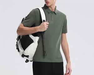 Polos simples en gros pour hommes avec design personnalisé, coupe ample légère, respirant, vêtements de course pour l'exercice quotidien - Product Image 3