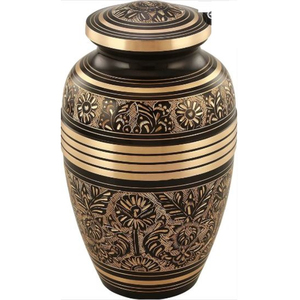 โกศสำหรับงานศพผู้ใหญ่ทำจากทองเหลืองแข็งดีไซน์สำหรับขี้เถ้ากระดูกมนุษย์ - Product Image 1