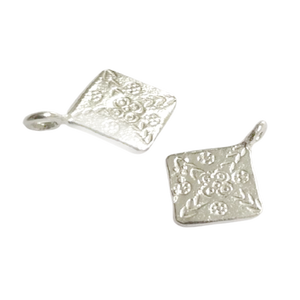 <b>Sterling</b> <b>Silver</b> Diamond Shape Pattern <b>Charm</b> <b>Sterling</b> <b>Silver</b> <b>Charms</b> <b>For</b> <b>Bracelets</b> Necklaces Wholesale <b>Sterling</b> <b>Silver</b> Supplies - Product Image 1