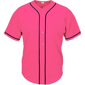 Maillot de baseball personnalisé en maille à boutons pour hommes avec nom de l'équipe et numéros Vêtements de softball - Product Image 2