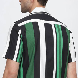 Custom Made <b>Men</b> <b>Cuban</b> Collar <b>Shirts</b> Best Style Casual Wear In All Sizes With Breathable Feature Horn Button Closure - Product Image 5