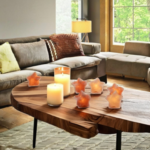 Anwar Enterprises Lampe en cristal de sel de l'Himalaya Poli Coquillage Artisanat avec style Feng Shui pour la décoration intérieure - Product Image 1