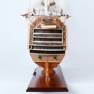 HMS Victory Large 80cm Handcrafted Cedar <b>Wood</b> Craft Nautical Straight Sails Wall <b>Sign</b> Painted Home Decor Personalized Gift Item - Product Image 6