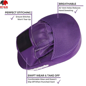 Almohadillas de enfoque de boxeo de cuero de Material duradero ajustable Peso ligero Nueva llegada Almohadillas de enfoque de boxeo personalizadas - Product Image 3