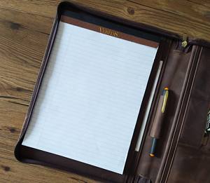 Estuche para cuaderno Almacenamiento Cremallera Organizador de cuero Logotipo personalizado Portafolio LAP-0012 - Product Image 2