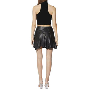 กระโปรงหนังวัวดีไซน์ปรับแต่งได้สไตล์ไฮสตรีท คุณภาพพรีเมียม แฟชั่นยอดนิยม กระโปรงหนังวัว - Product Image 3