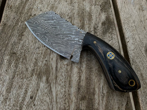 มีดเหล็กดามัสกัสแบบสั่งทำมีดสำหรับตั้งแคมป์อุตสาหกรรมมีดล่าสัตว์พร้อมด้ามไม้มีดกลางแจ้ง - Product Image 2